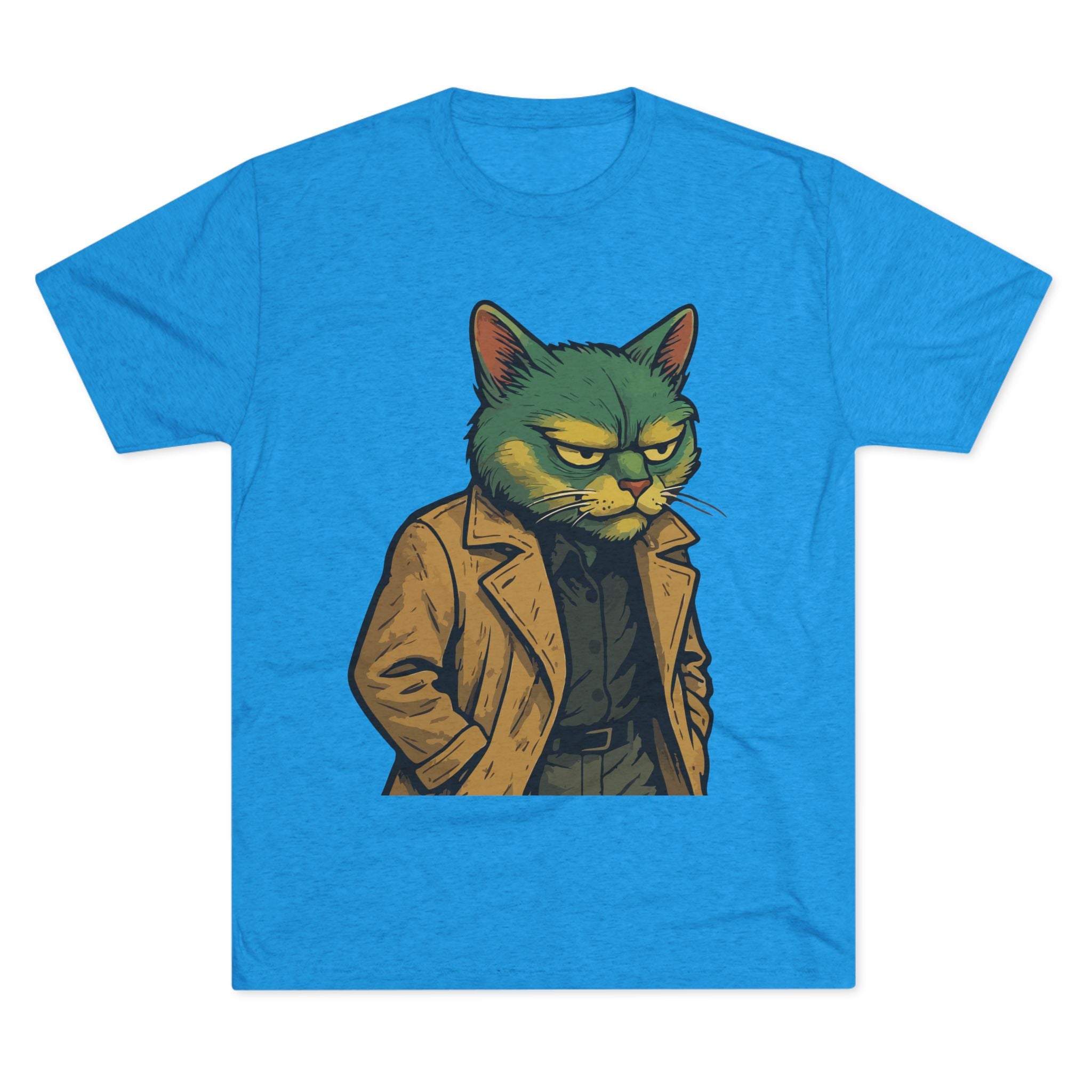 Grumpy Detective Cat Tee — Retro Noir Cat Graphic Shirt