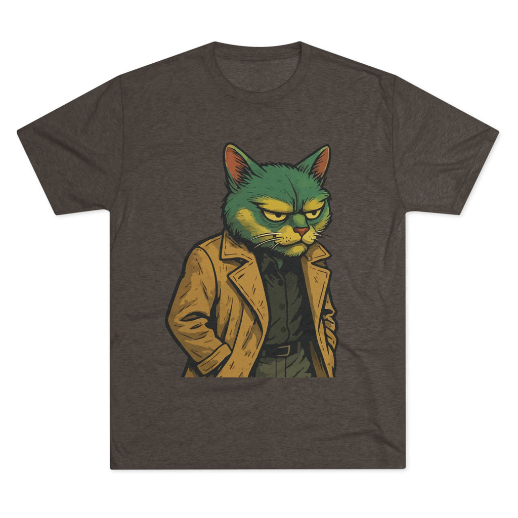 Grumpy Detective Cat Tee — Retro Noir Cat Graphic Shirt