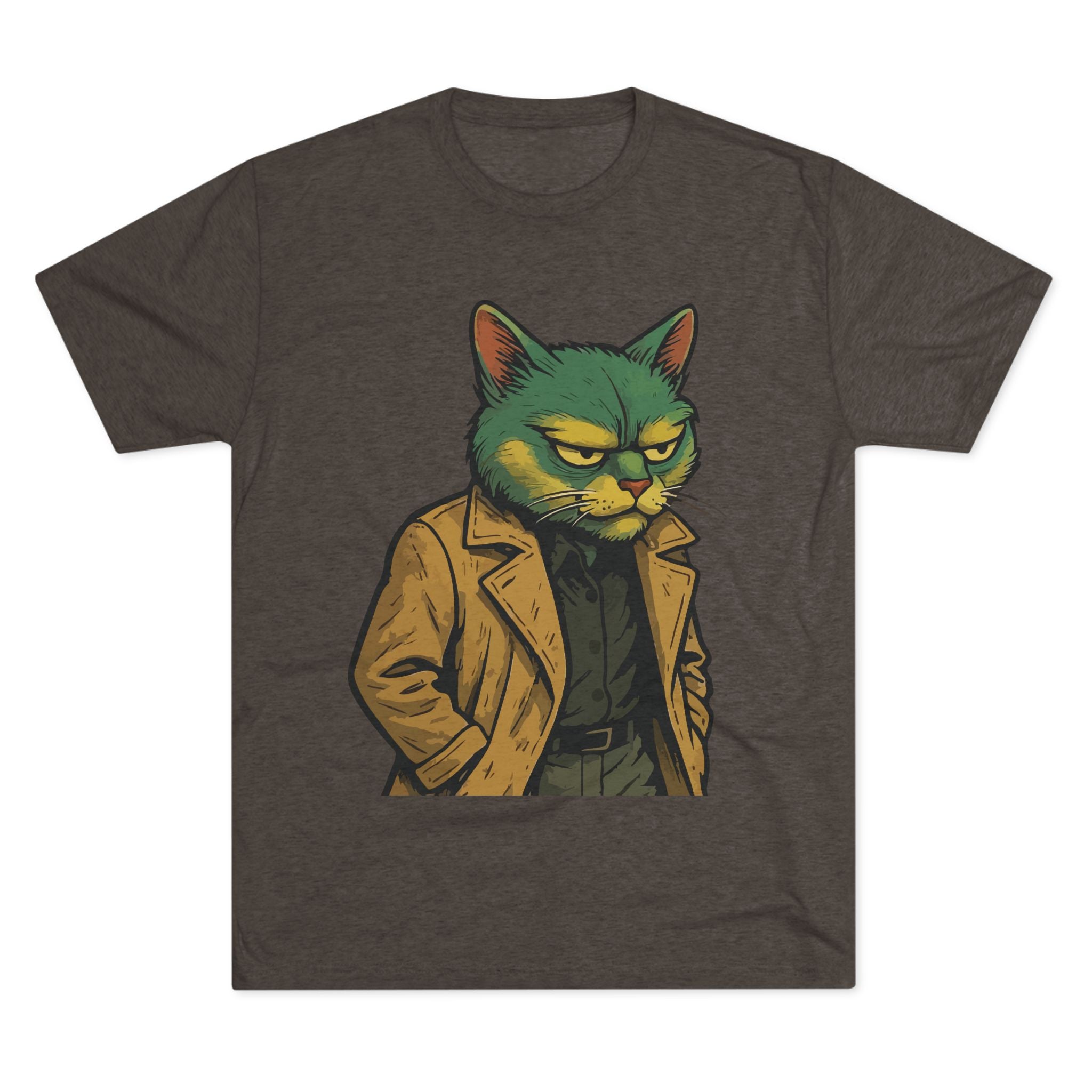 Grumpy Detective Cat Tee — Retro Noir Cat Graphic Shirt