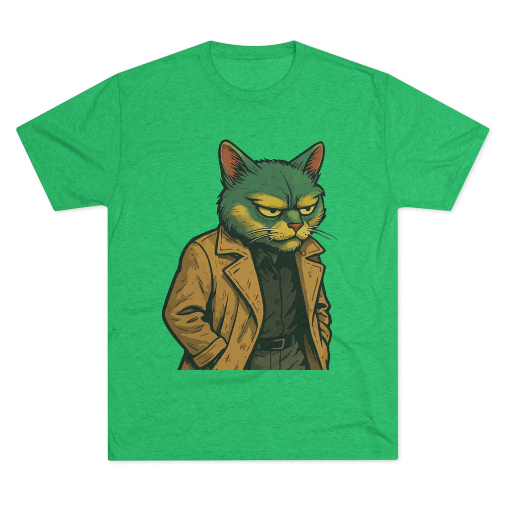 Grumpy Detective Cat Tee — Retro Noir Cat Graphic Shirt