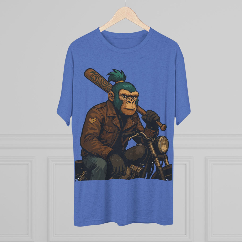 Biker Monkey Graphic Tee — Cool Motorcycle Ape Design
