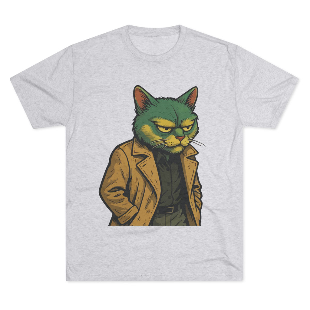 Grumpy Detective Cat Tee — Retro Noir Cat Graphic Shirt