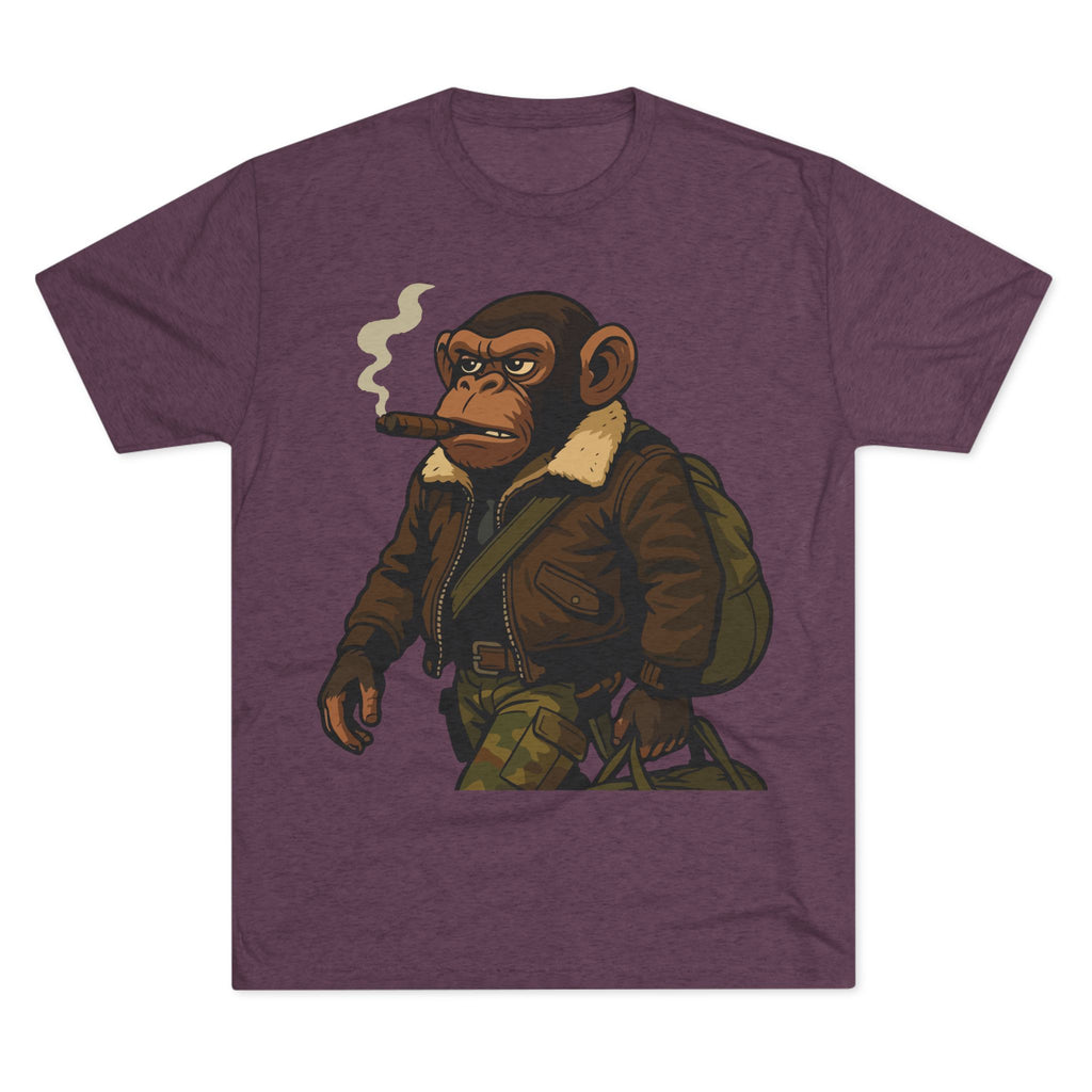 Aviator Ape Graphic Tee — Vintage Pilot Monkey with Cigar T-Shirt