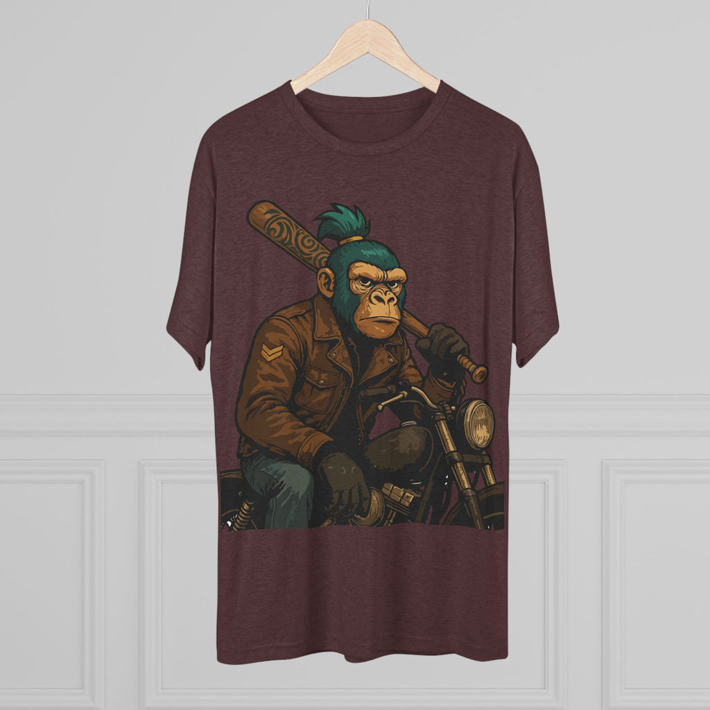Biker Monkey Graphic Tee — Cool Motorcycle Ape Design