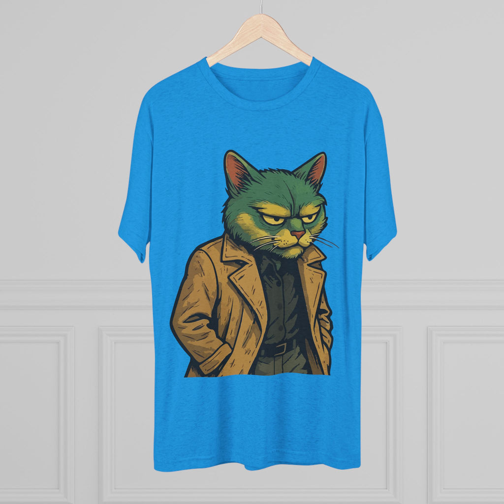 Grumpy Detective Cat Tee — Retro Noir Cat Graphic Shirt