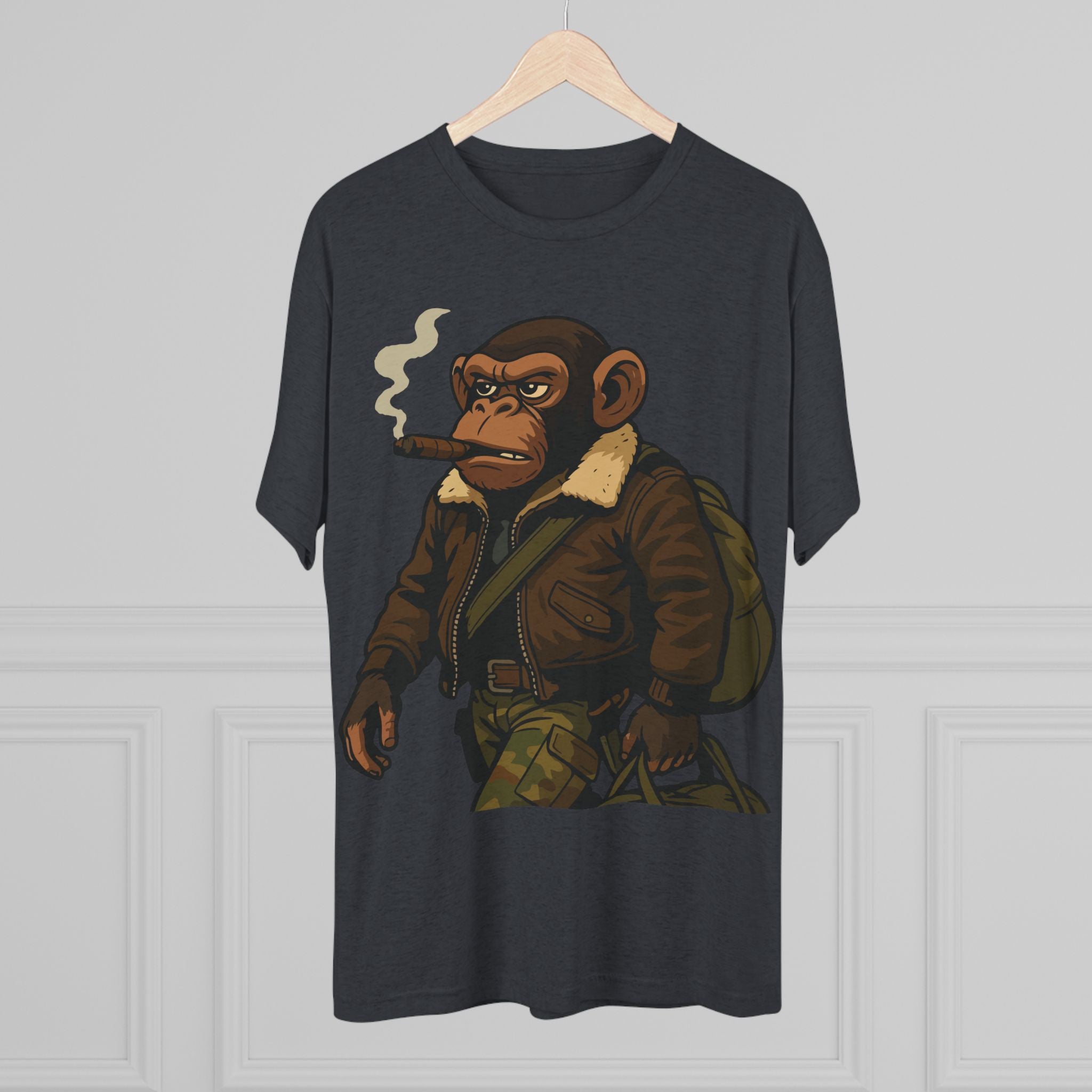 Aviator Ape Graphic Tee — Vintage Pilot Monkey with Cigar T-Shirt