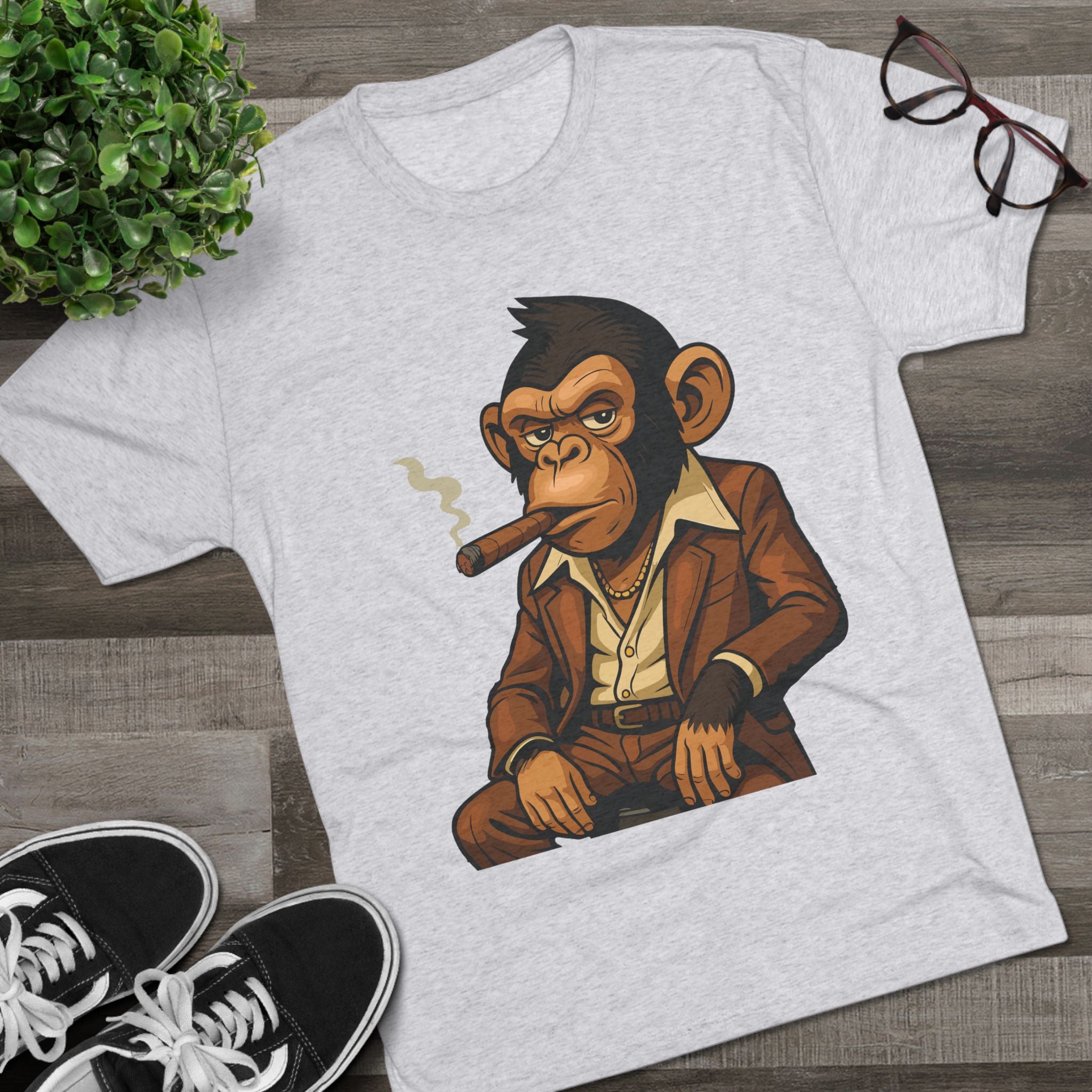 Cigar-Smoking Mafia Monkey Tee