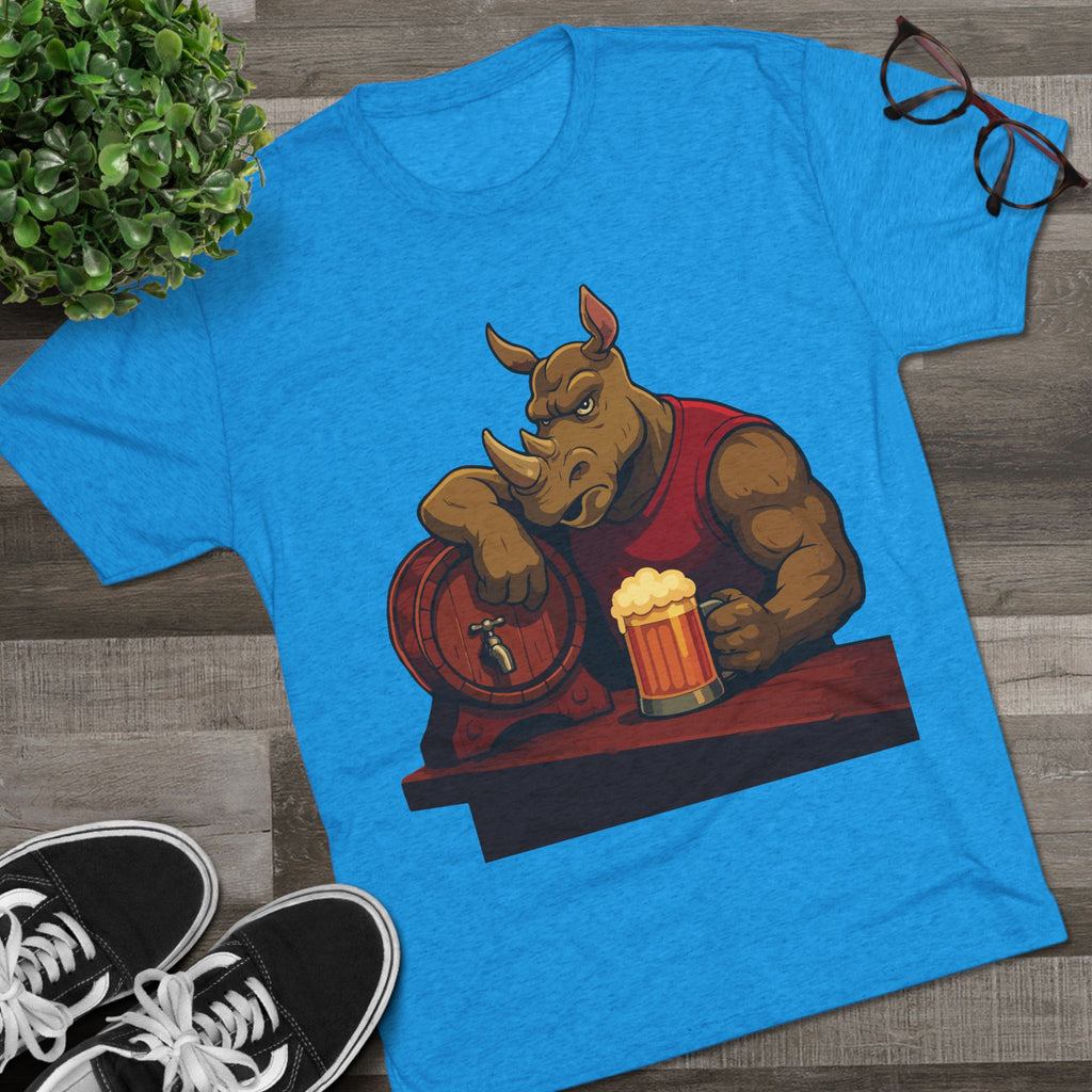 Rhino at the Bar T‑Shirt — Beer Lover Graphic Tee