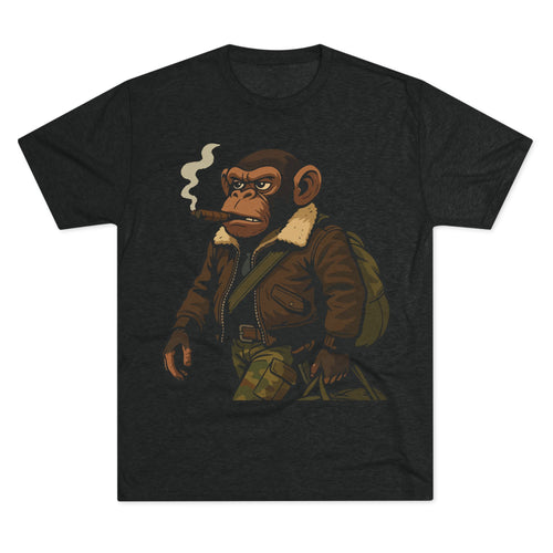 Aviator Ape Graphic Tee — Vintage Pilot Monkey with Cigar T-Shirt