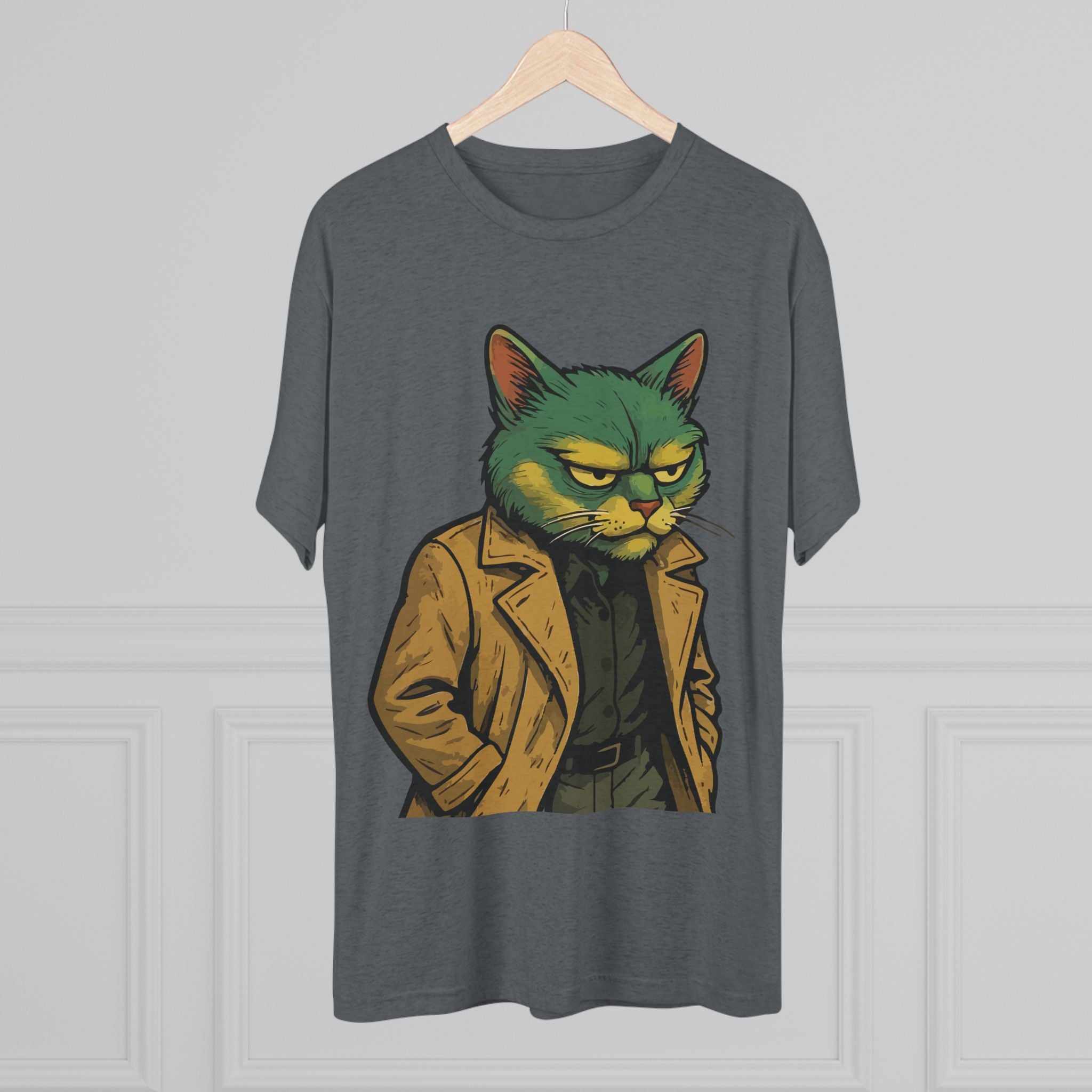 Grumpy Detective Cat Tee — Retro Noir Cat Graphic Shirt