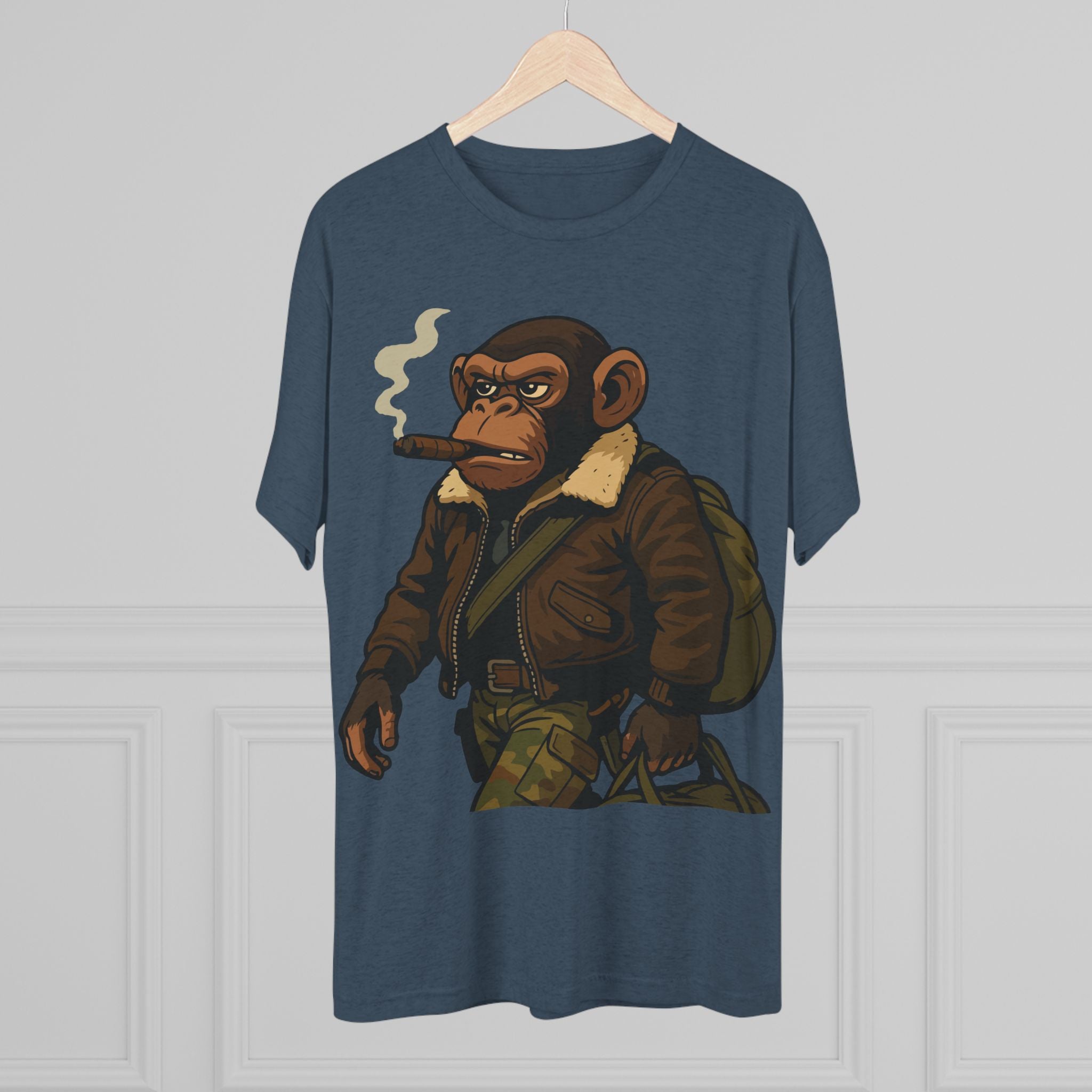 Aviator Ape Graphic Tee — Vintage Pilot Monkey with Cigar T-Shirt