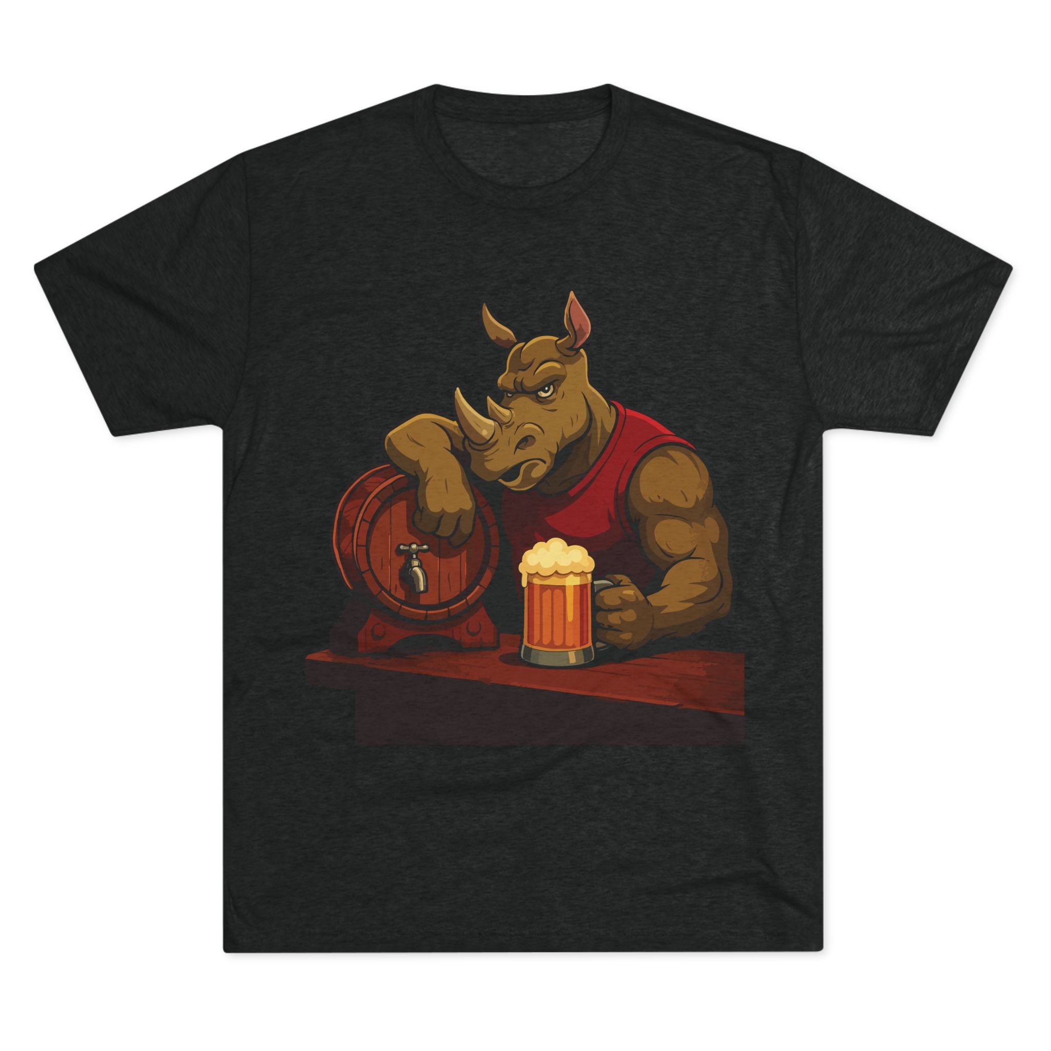 Rhino at the Bar T‑Shirt — Beer Lover Graphic Tee